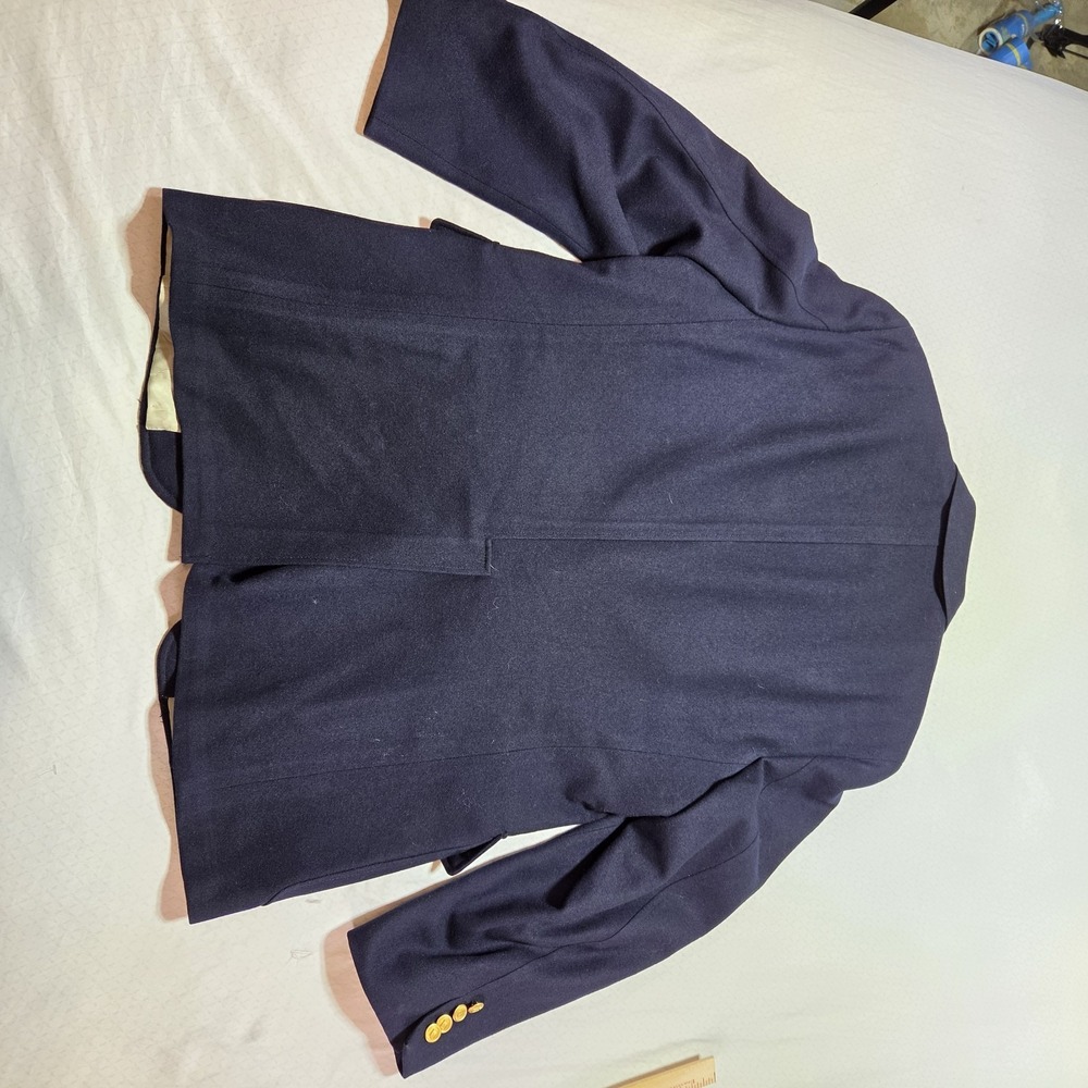 Corbin of Huntington Navy Blazer Mens 44R Gold Button USA Made Wool Classic - Picture 6 of 16